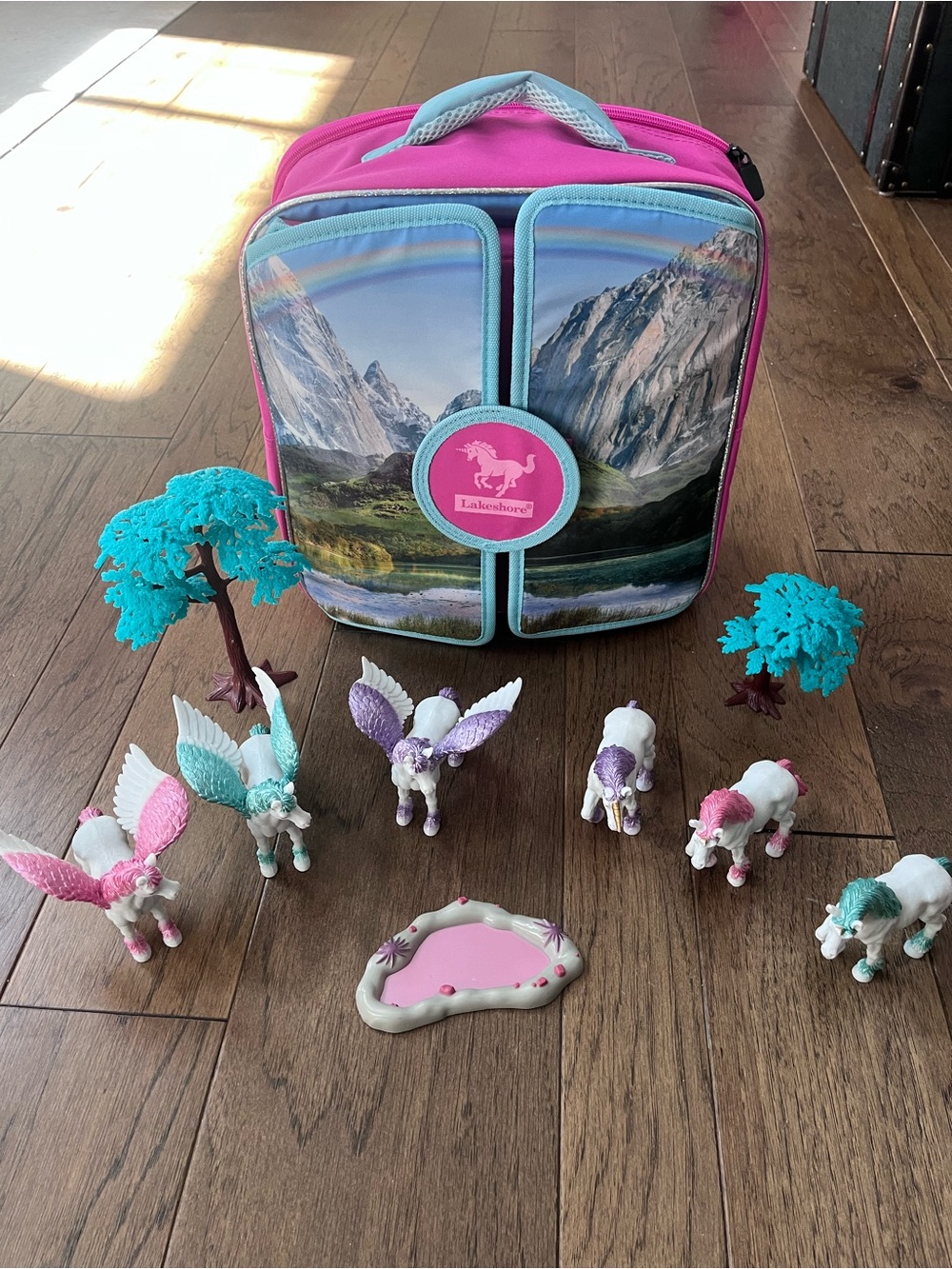 Lakeshore Learning Fantasy Adventure Backpack with Unicorns and Pegasus